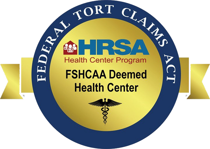 HRSA badge for FSHCAA Deemed Health Center