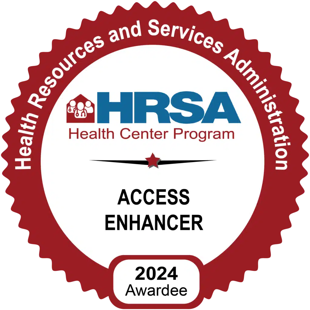 HRSA badge—Healthy Connections is a 2024 awardee for Access Enhancer.