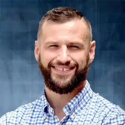 A professional headshot of Zachary Geiling, APRN at Healthy Connections.